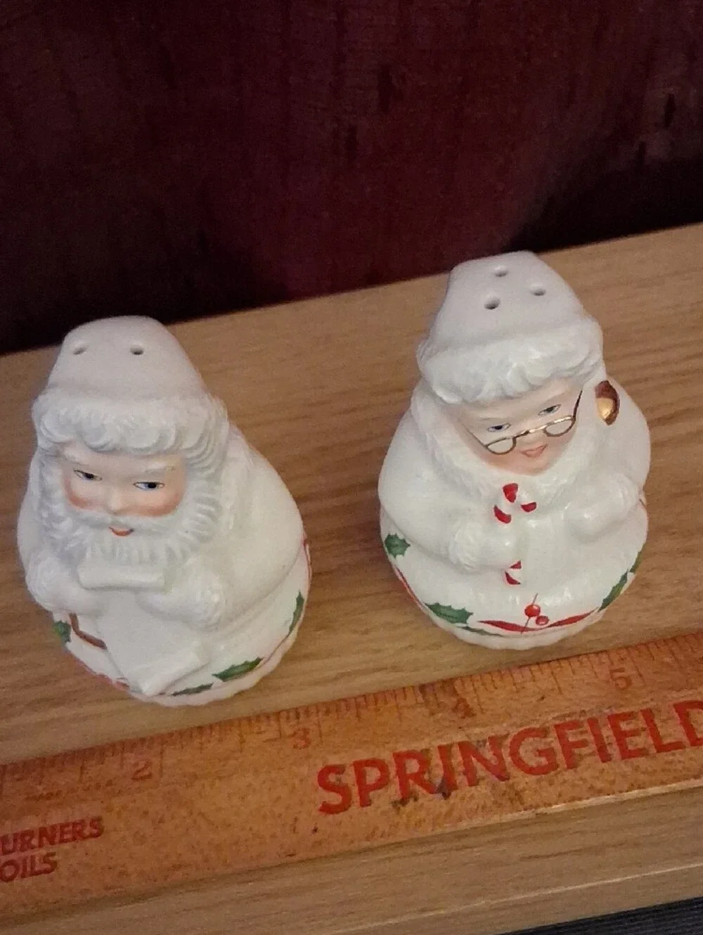 Vintage Lenox Santa & Mrs. Claus Salt and Pepper Shakers